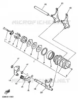 BARILLET DE SELECTION / FOURCHETTES pour Yamaha XV125 de 1997