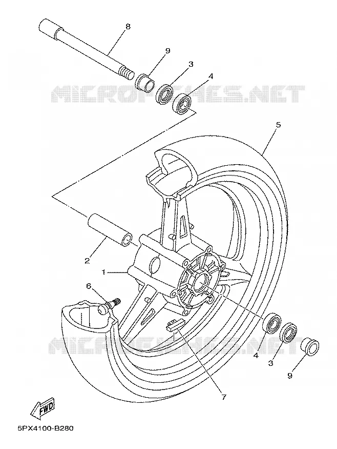 ROUE AVANT Yamaha MOTO 1700 2003 ROADSTAR WARRIOR  XV17PCR