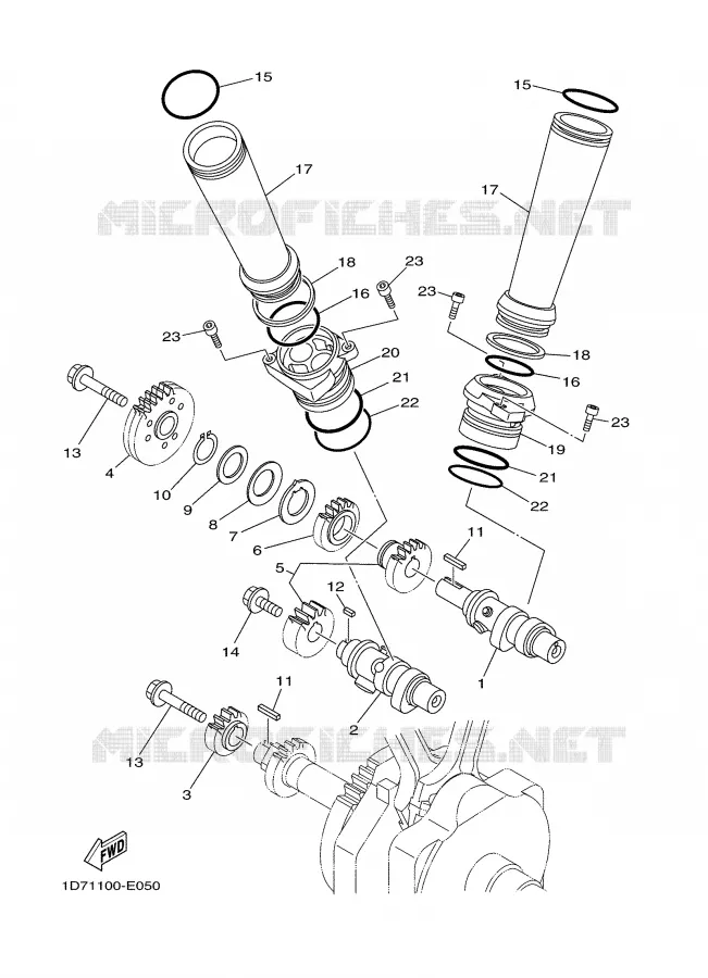 ARBRE A CAMES / CHAINE DE DISTRIBUTION Yamaha MOTO 1900 2007 MIDNIGHT STAR  XV1900A