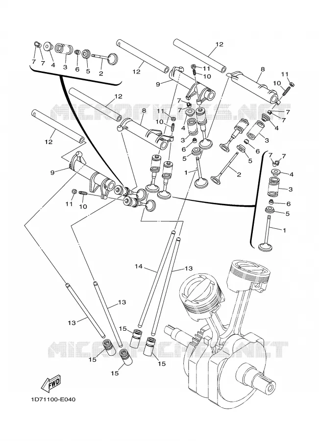 SOUPAPE Yamaha MOTO 1900 2008 MIDNIGHT STAR  XV1900A