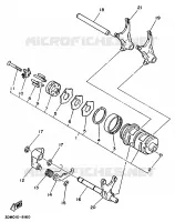 BARILLET DE SELECTION / FOURCHETTES pour Yamaha XV250 de 1995
