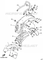 GARDE BOUE pour Yamaha XV250 de 1995