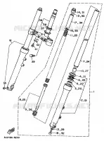 FOURCHE pour Yamaha XV250 de 1995