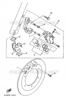 ROUE AVANT / ETRIER DE FREIN pour Yamaha XV250 de 1995