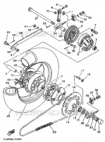 ROUE ARRIERE pour Yamaha XV250 de 1995