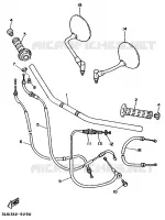 GUIDON ET CABLES pour Yamaha XV250 de 1995
