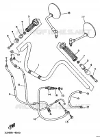 GUIDON ET CABLES pour Yamaha XV250 de 1995