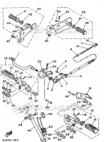 SUPPORT / REPOSE PIEDS pour Yamaha XV250 de 1995
