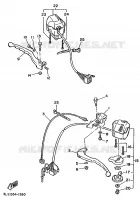 COMMODO / LEVIER pour Yamaha XV250 de 1995
