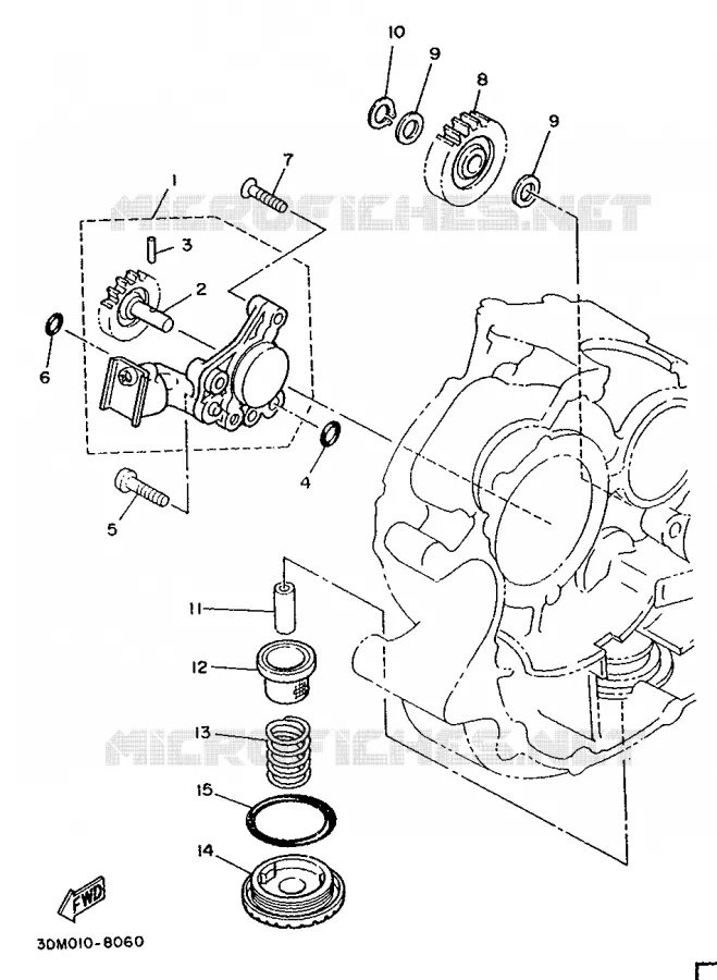 POMPE A HUILE Yamaha MOTO 250 1995 VIRAGO  XV250