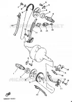 ARBRE A CAMES / CHAINE DE DISTRIBUTION pour Yamaha XV250S de 1999