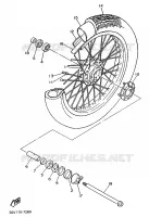 ROUE AVANT pour Yamaha XV535 de 1990
