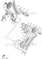 ARBRE A CAMES / CHAINE DE DISTRIBUTION pour Yamaha XV535 de 1990