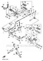 SUPPORT / REPOSE PIEDS pour Yamaha XV535 de 1990