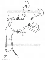 GUIDON ET CABLES pour Yamaha XV535 de 1992