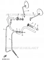 GUIDON ET CABLES pour Yamaha XV535 de 1994