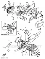 ECHAPPEMENT pour Yamaha XV535 de 1995