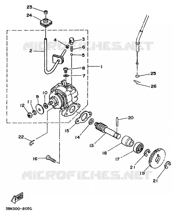 POMPE A HUILE Yamaha MOTO 125 1989 DTE  DT125E