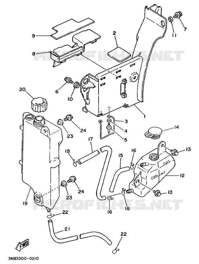 RESERVOIR D'HUILE Yamaha MOTO 125 1991 DTE  DT125E