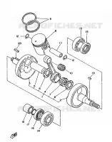 VILEBREQUIN / PISTON pour Yamaha DT125MX de 1986