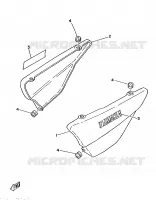 COUVERCLE LATERAL pour Yamaha DT125MX de 1986