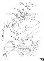 RESERVOIR D'HUILE pour Yamaha DT125MX de 1986