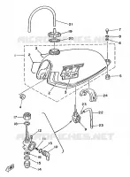 RESERVOIR A ESSENCE pour Yamaha DT125MX de 1986