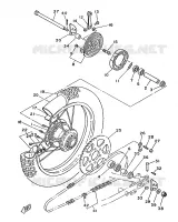 ROUE ARRIERE pour Yamaha DT125MX de 1986
