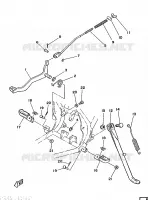 SUPPORT / REPOSE PIEDS pour Yamaha DT125MX de 1986
