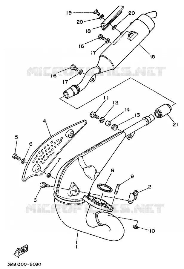 ECHAPPEMENT Yamaha MOTO 125 1989 DTR  DT125R