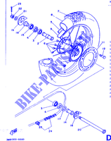 ROUE ARRIERE pour Yamaha DT125R de 1990
