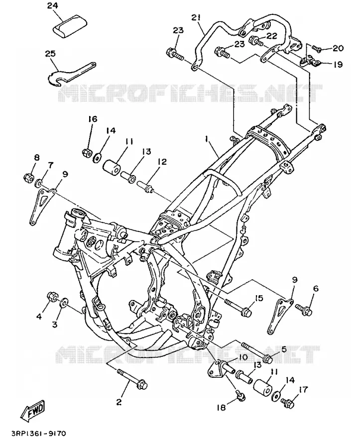 CADRE Yamaha MOTO 125 1990 DTR  DT125R