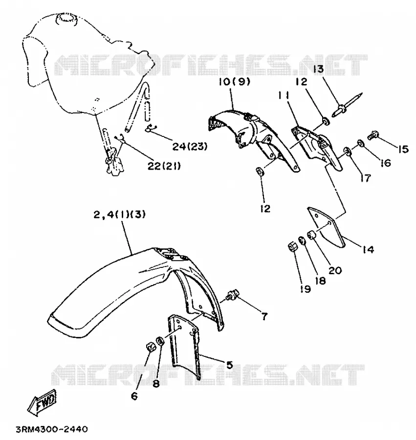 PIÈCES OPTIONNELLES - PARTIE CYCLE - SUEDE Yamaha MOTO 125 1995 DTR  DT125R