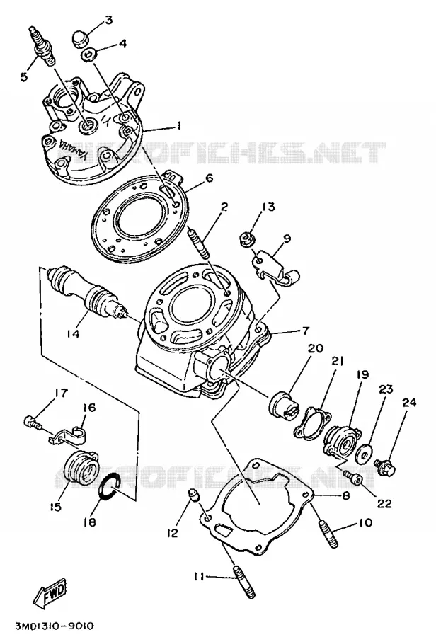 CYLINDRE Yamaha MOTO 125 1996 DTR  DT125R