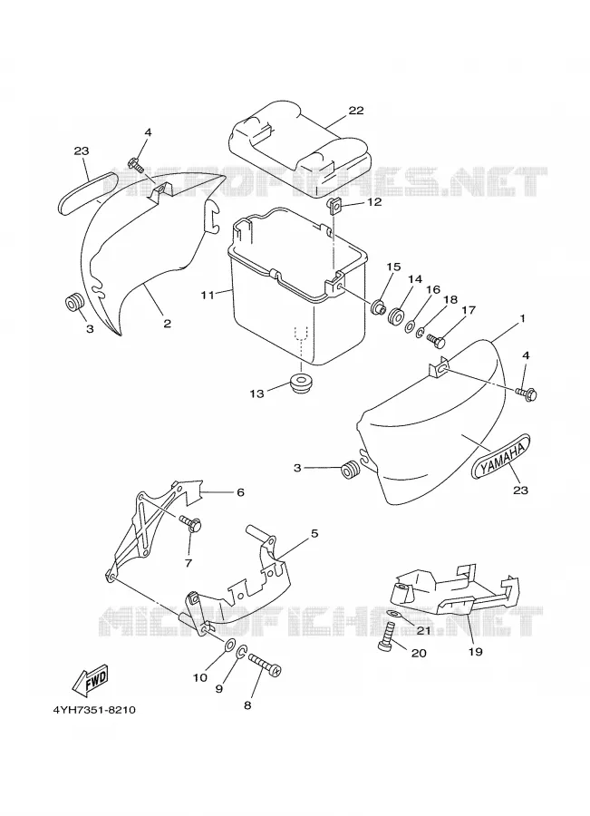 COUVERCLE LATERAL Yamaha MOTO 535 2001 VIRAGO  XV535