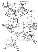 SUPPORT / REPOSE PIEDS pour Yamaha XV535S de 1994