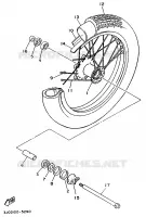 ROUE AVANT pour Yamaha XV535S de 1995