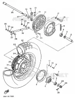 ROUE ARRIERE pour Yamaha XV535S de 1995