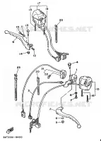COMMODO / LEVIER pour Yamaha XV535S (FLAT) de 1994