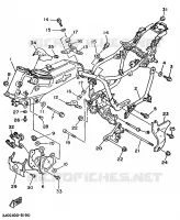 CADRE pour Yamaha XV535S (FLAT) de 1995