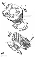 CYLINDRE pour Yamaha XV535S (FLAT) de 1995