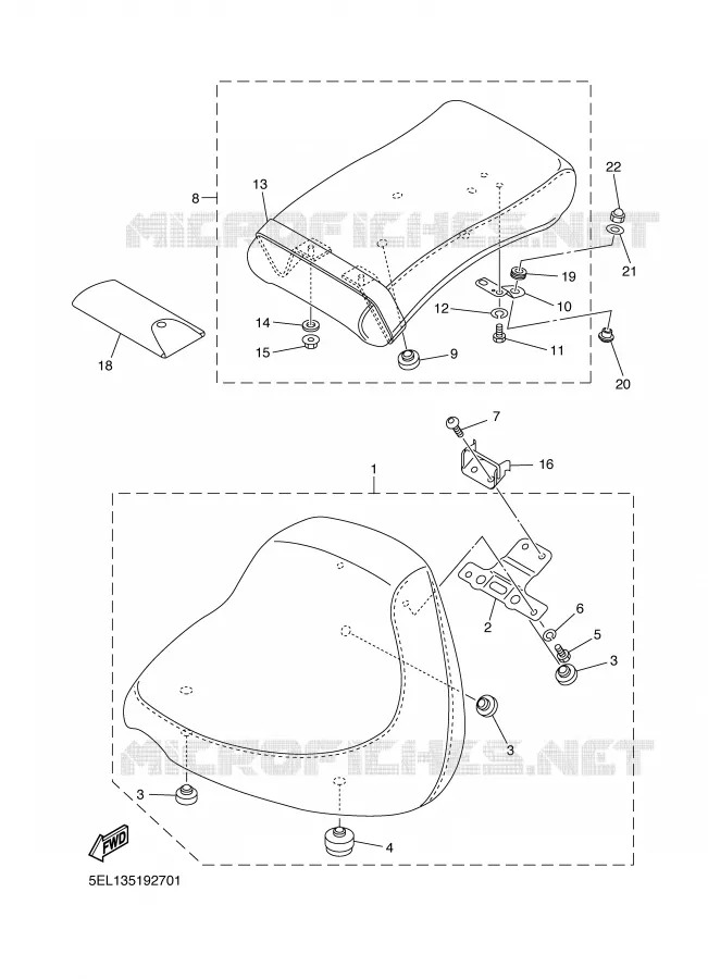SELLE Yamaha MOTO 1100 2000 DRAGSTAR  XVS1100