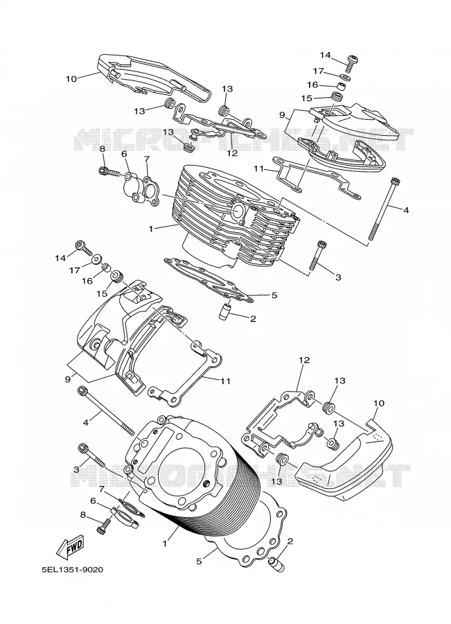 CYLINDRE Yamaha MOTO 1100 2000 DRAGSTAR  XVS1100A