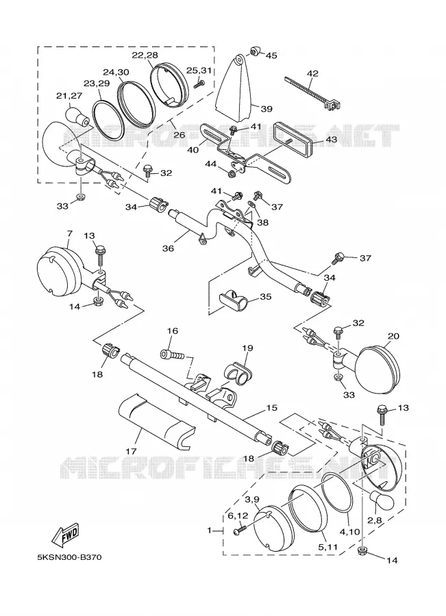 CLIGNOTANT Yamaha MOTO 1100 2003 DRAGSTAR  XVS1100A