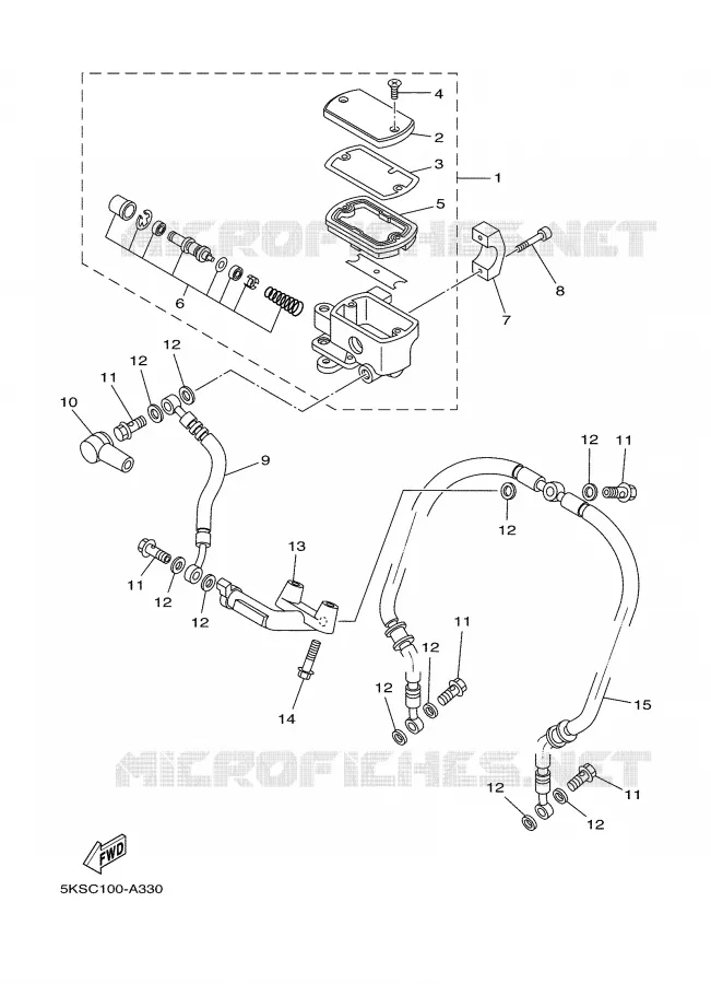 MAITRE CYLINDRE AVANT Yamaha MOTO 1100 2006 DRAGSTAR  XVS1100A