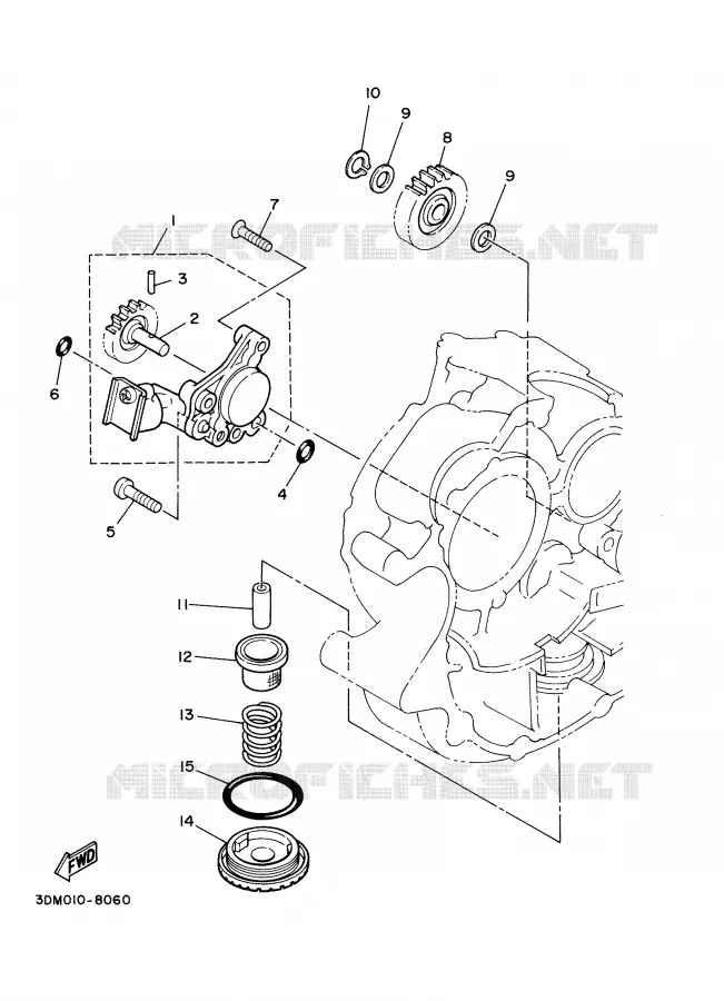 POMPE A HUILE Yamaha MOTO 125 2000 DRAGSTAR  XVS125