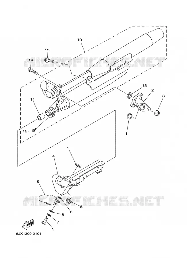 ECHAPPEMENT Yamaha MOTO 125 2002 DRAGSTAR  XVS125