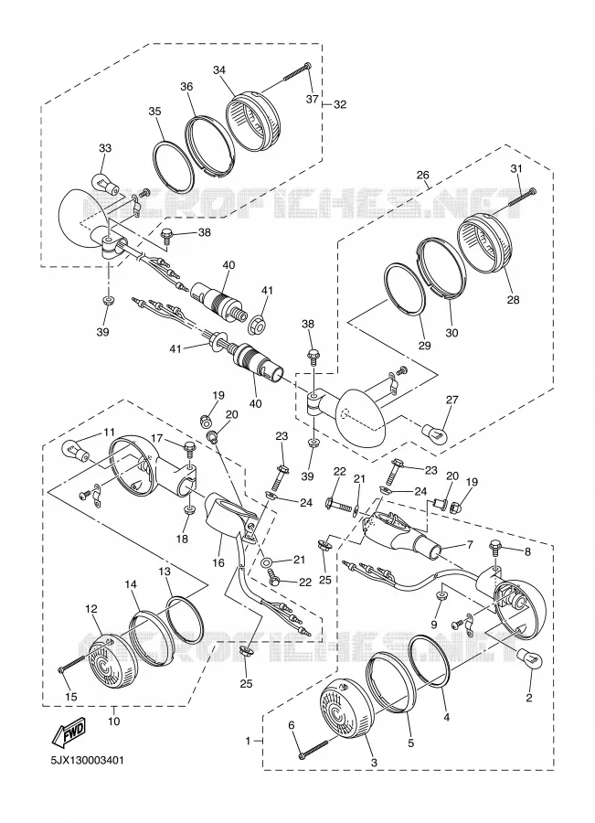 CLIGNOTANT Yamaha MOTO 125 2002 DRAGSTAR  XVS125