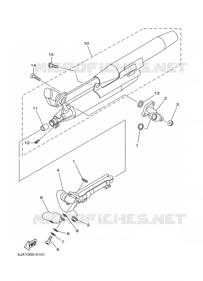 ECHAPPEMENT Yamaha MOTO 125 2004 DRAGSTAR  XVS125