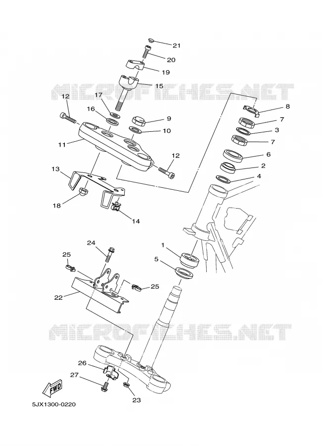 DIRECTION Yamaha MOTO 125 2004 DRAGSTAR  XVS125
